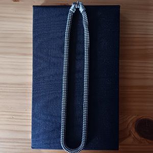 16” long, 5mm wide 925 Oxidized Sterling Silver Chain Necklace - Made in Italy